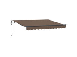 Conjunto 1 Toldo Retrátil Vidaxl Castanho-acinzentado Tecido (500 × 350 Cm)