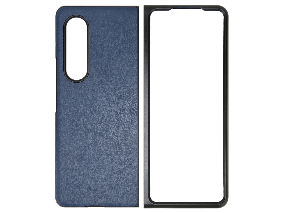 Capa de couro PU para Galaxy Z Fold 3 com tela dobrável anti risco | S/MARCA