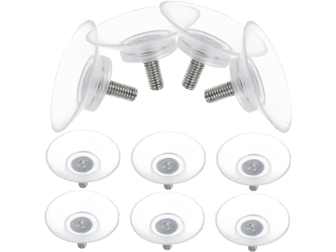 Conjunto De 10 Ventosas Pvc Reposição Com Parafusos, Acessório Versátil Para Móveis Com Tampo De Vidro