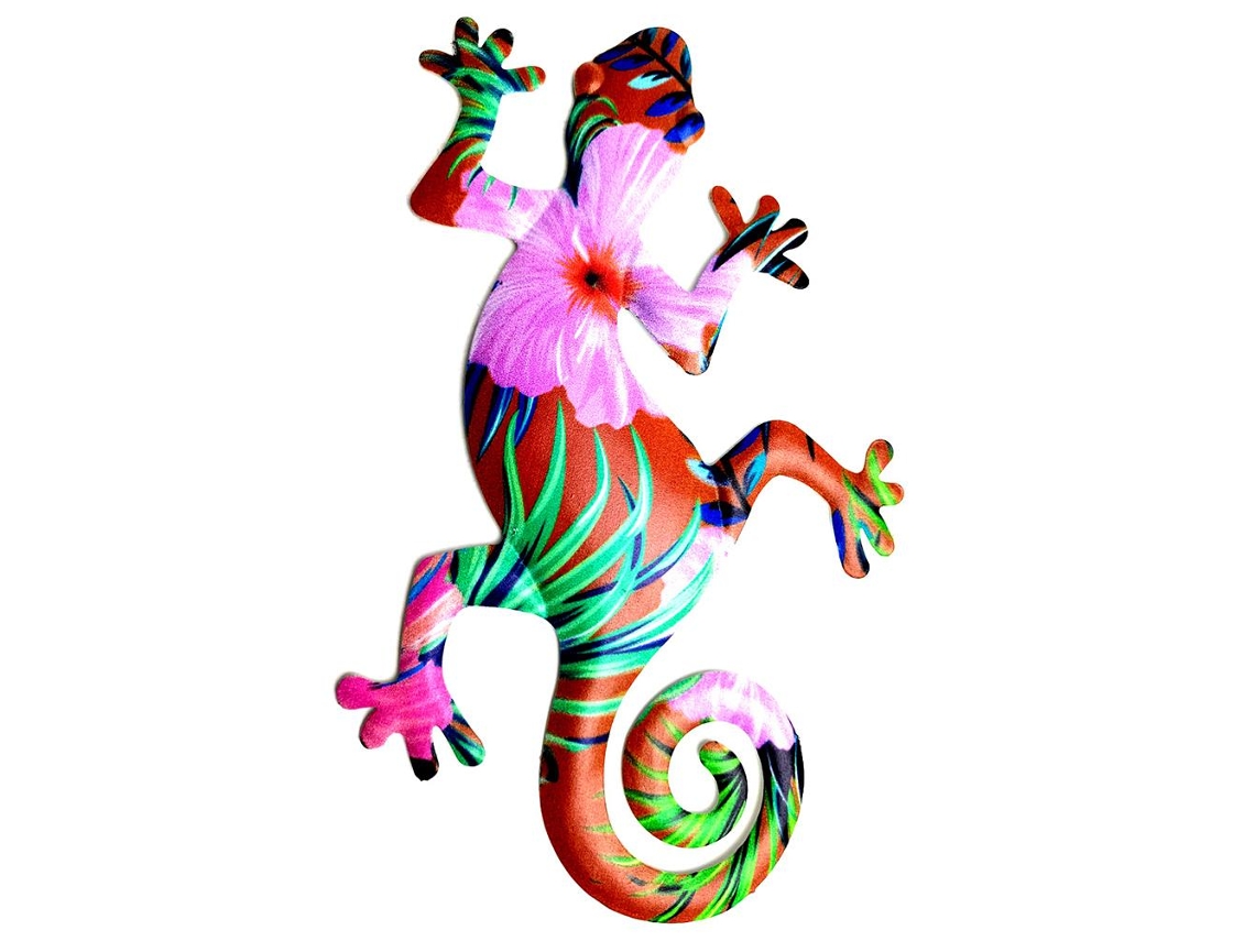 Decoração Parede Lagarto Metal Jardim Quarto Escritório S/MARCA