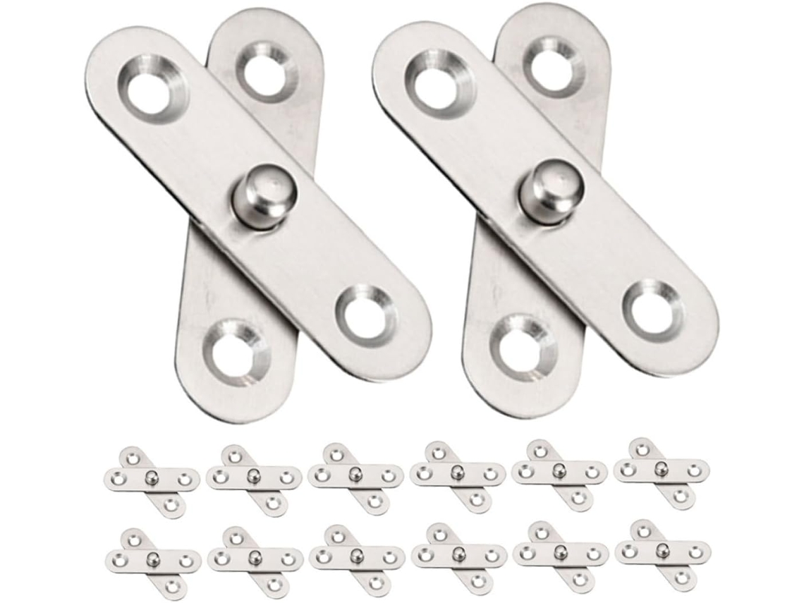 Conjunto De 16 Dobradiças Aço Inoxidável Reforçadas Para Portas