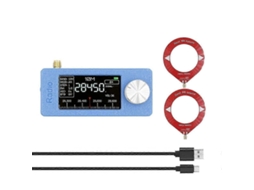 Mini Receptor de Rádio Si4732 + Antena Loop 10khz 180mhz Portátil Am Fm Hf Sw Mw Vhf Rádi o GOKOCO