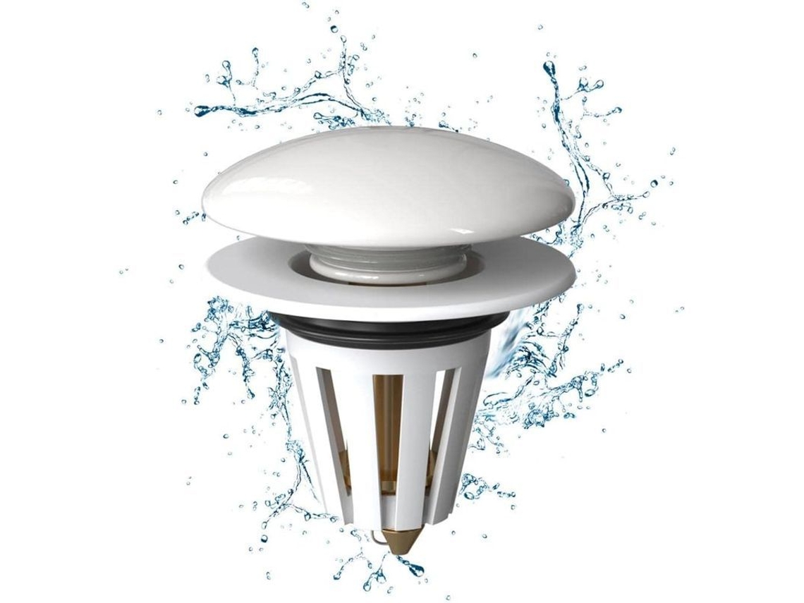 Nova Line tampão Universal de Pia de Cerâmica Branco Anti obstrução Filtro de Drenagem Pop up