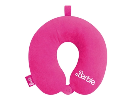 Almofada De Pescoço Com Logo Barbie Rosa 30 X 30 Cm Arditex