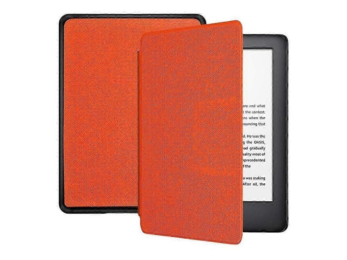 Yuru capa de Couro Pu Fina e Durável para Kindle Paperwhite 6 12th 2024 com Função Auto Wake/sleep Laranja P20250110169