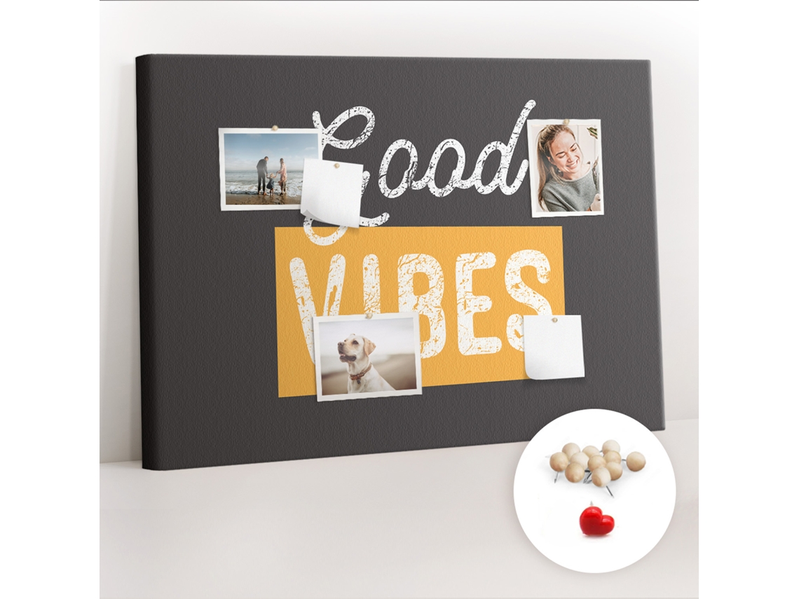 Quadro De Cortiça Com Impressão Citação Motivacional Para A Sala De Estar Espelharte (100x70 Cm)