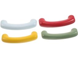 Conjunto De 4 Puxadores Cerâmica Coloridos Para Armários, Com Espaçamento De 96mm Entre Os Furos, Puxadores Em Formato