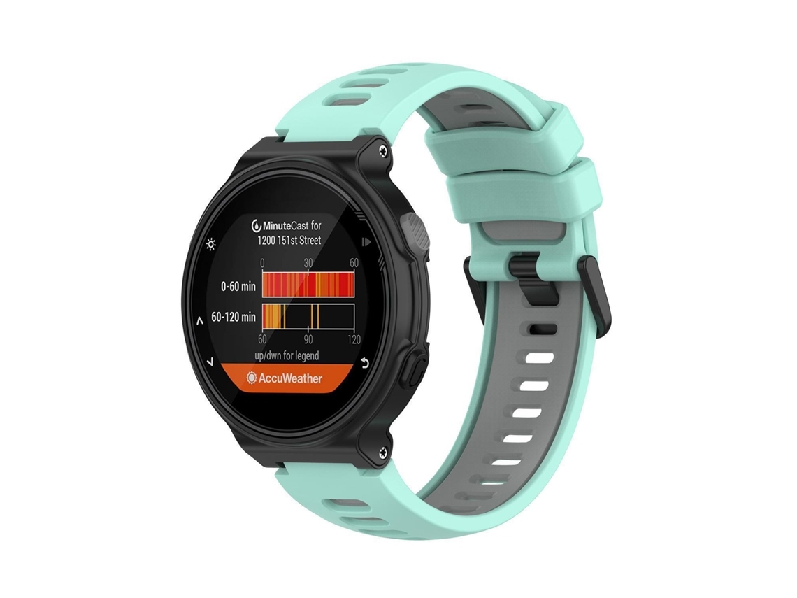 Lurelia Pulseira De Silicone Bicolor Azul E Verde, Compatível Com Garmin Approach S20 22 Mm, Acabamento Moderno