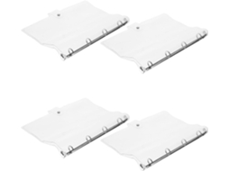 Pastas De Argolas Transparentes Inoomp Em Pvc Com Fecho Seguro E Design Minimalista Escola Escritório, Pacote Com 4 Unidades