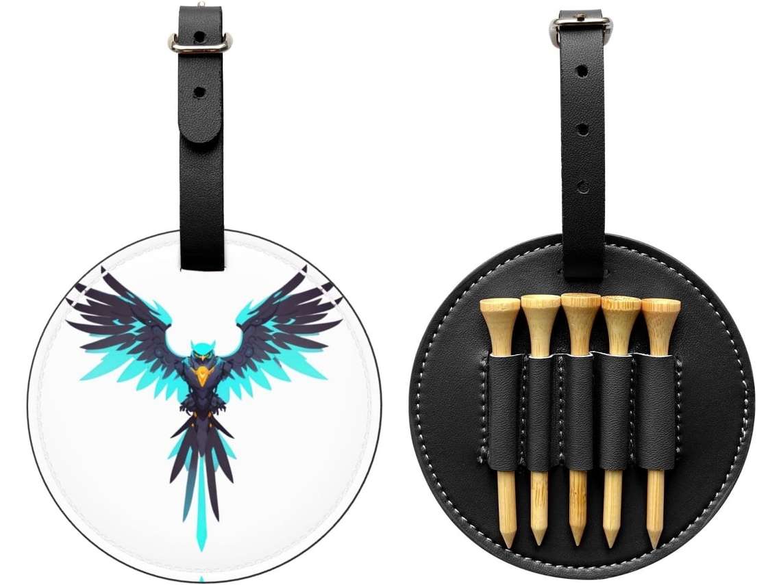 Bolsa para Tees de Golfe Black Circuit Hawk Emblem, Fácil de Transportar | S/MARCA