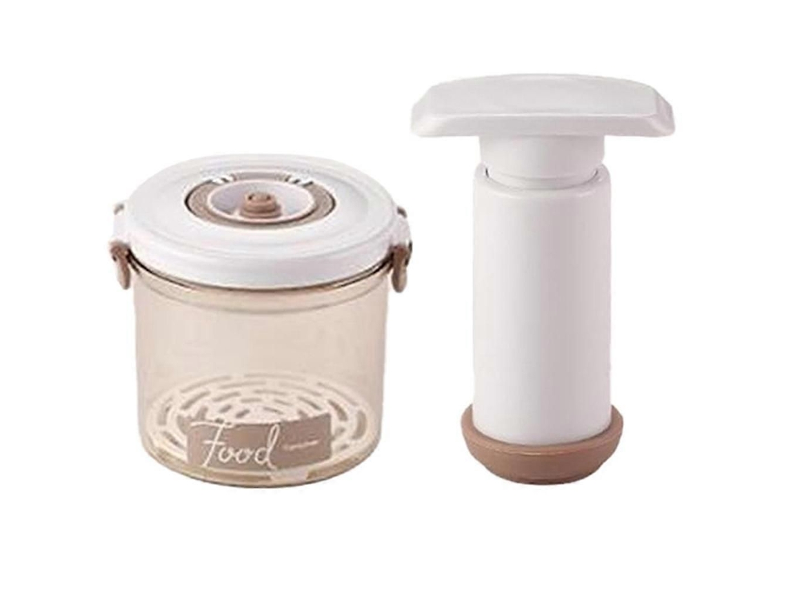 Recipientes De Vácuo Para Armazenamento Alimentos Com Bomba Manual, Despensa Portátil Seladora A Universa L 630ml