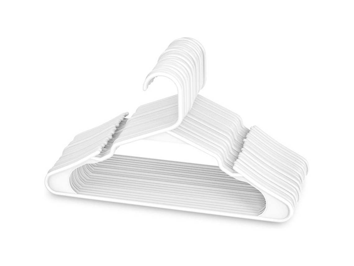 Ahorradores De Plástico Com Entalhes Para Roupa Ideal Para Uso Diário Padrão Branco Pacote De 20
