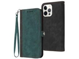 Capa Quedas Pega Para Iphone 15 Pro Max Pele Sintética Verde