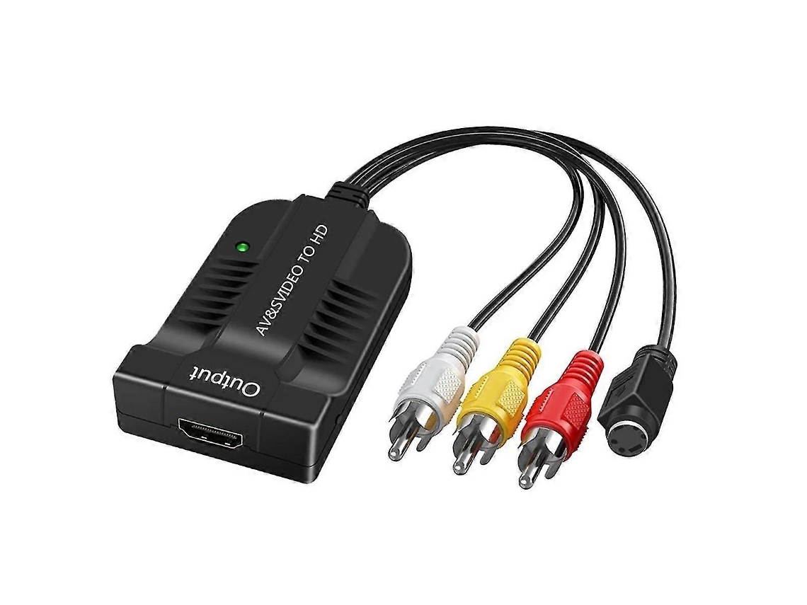 Adaptador Compatível Com Av-s-video Para S-video, Conversor De Vídeo Av-cvb-s, Compatível Com Saída 720p/1080p.