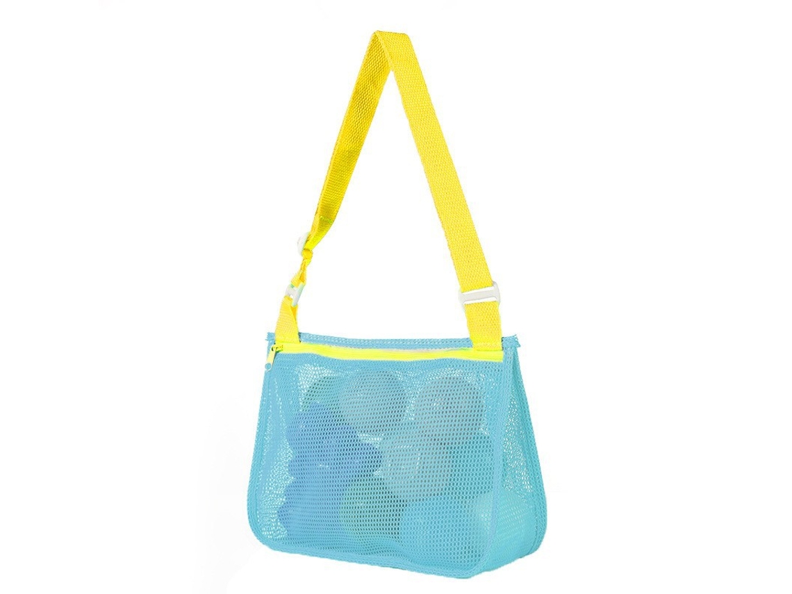 Bolsa De Armazenamento De Malha Para Brinquedos De Praia Yuysan 21x25x8cm Azul (aa06)