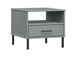 Bedside Table, Bedside Tables Vidaxl Cinzeto Madeira De Pinho (n/a)