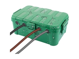 Caixa De Junção À Prova D'água 34, 5x24x12 Cm, Ip54 Para Uso Externo, 6 Cabos De Entrada, Polipropileno Resistente À Chama E Durável
