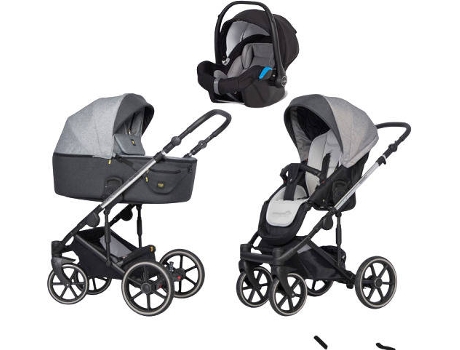 Carrinho de Bebé Individual  Exeo + Kite Isofix Ready Carbon