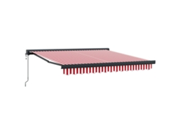 Conjunto 1 Toldo Retrátil Vidaxl Vermelho Poliéster (350 X 250 X 165 Cm)