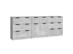 Sideboard, Sideboards Vidaxl Cinzeto Madeira Processada (n/a)