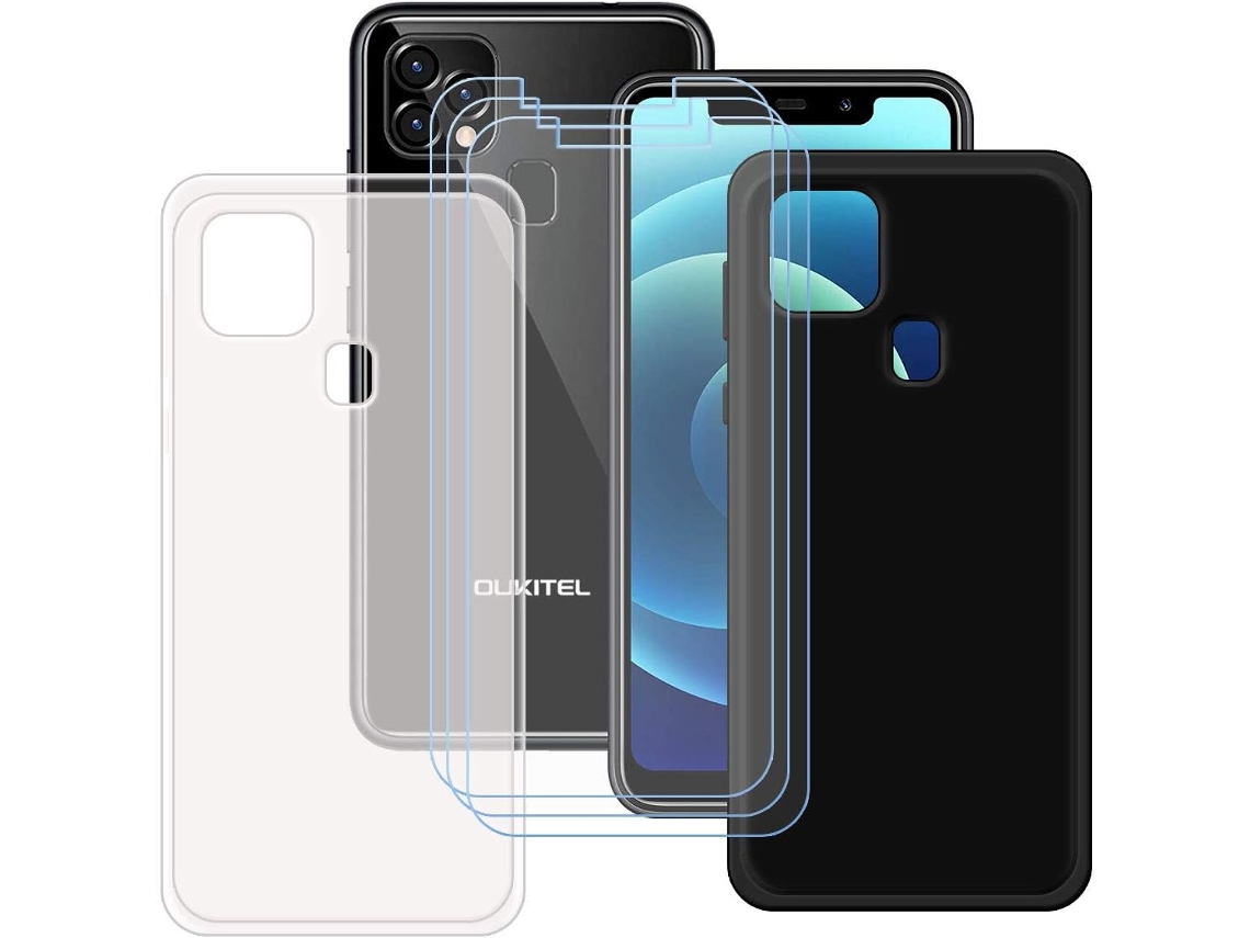 Conjunto de Películas de Ecrã Semitransparente Protetora para Oukitel C22 HONGWE. Preto (3un)
