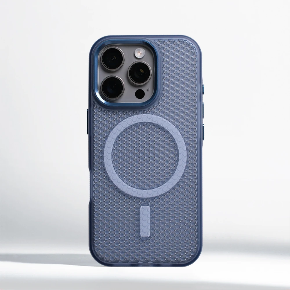 Capa De Celular Com Resfriamento (azul Para Iphone 14), Compatível Com Carregamento Sem Fio.