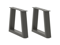 Vidaxl Pés Para Mesa De Centro Em V, 2 Peças, Antracite, 40x(30-31,3) Cm, Aço