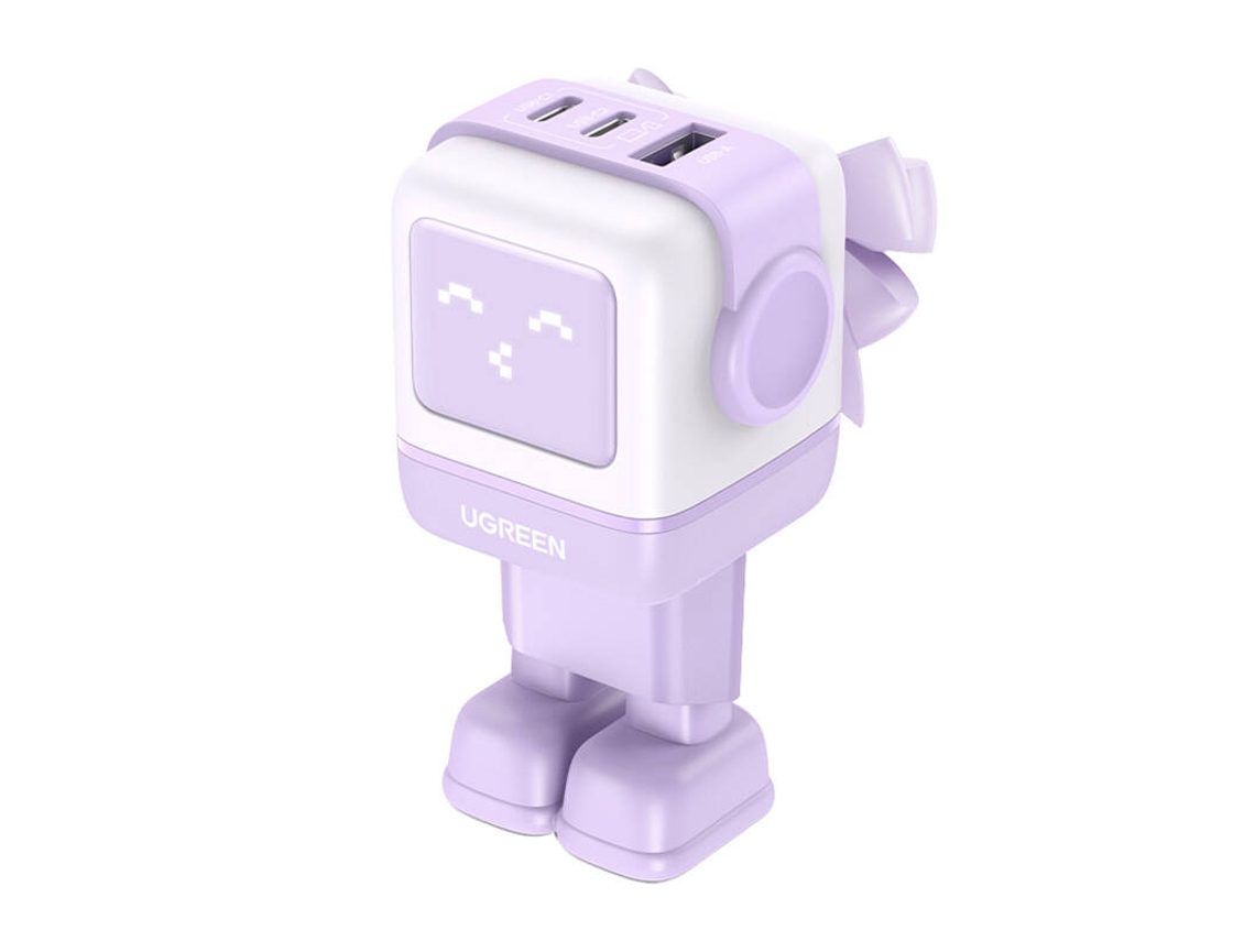 Carregador De Celular Ugreen Nexode Rg 65w Com 2 Portas Usb-c E Usb Multifuncional