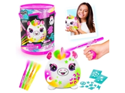 Pelúcia Neon Airbrush, Barril Macio com Marcadores e Stencils Air 022 Canal Toys