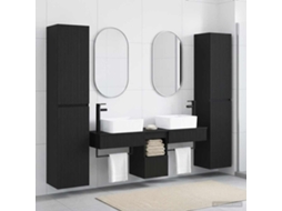 Vidaxl Conjunto De Móveis Para Banheiro 5 Unid. Preto