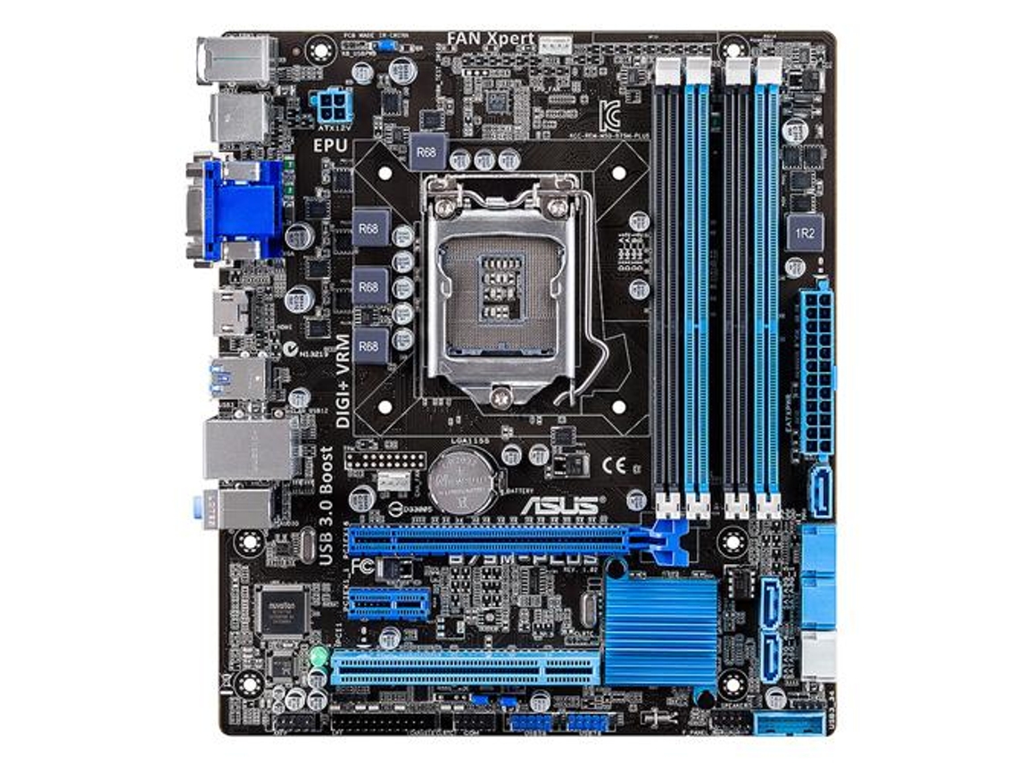 Motherboard ASUS B75M-Plus (Socket LGA1155 - Intel B75 - Micro ATX)