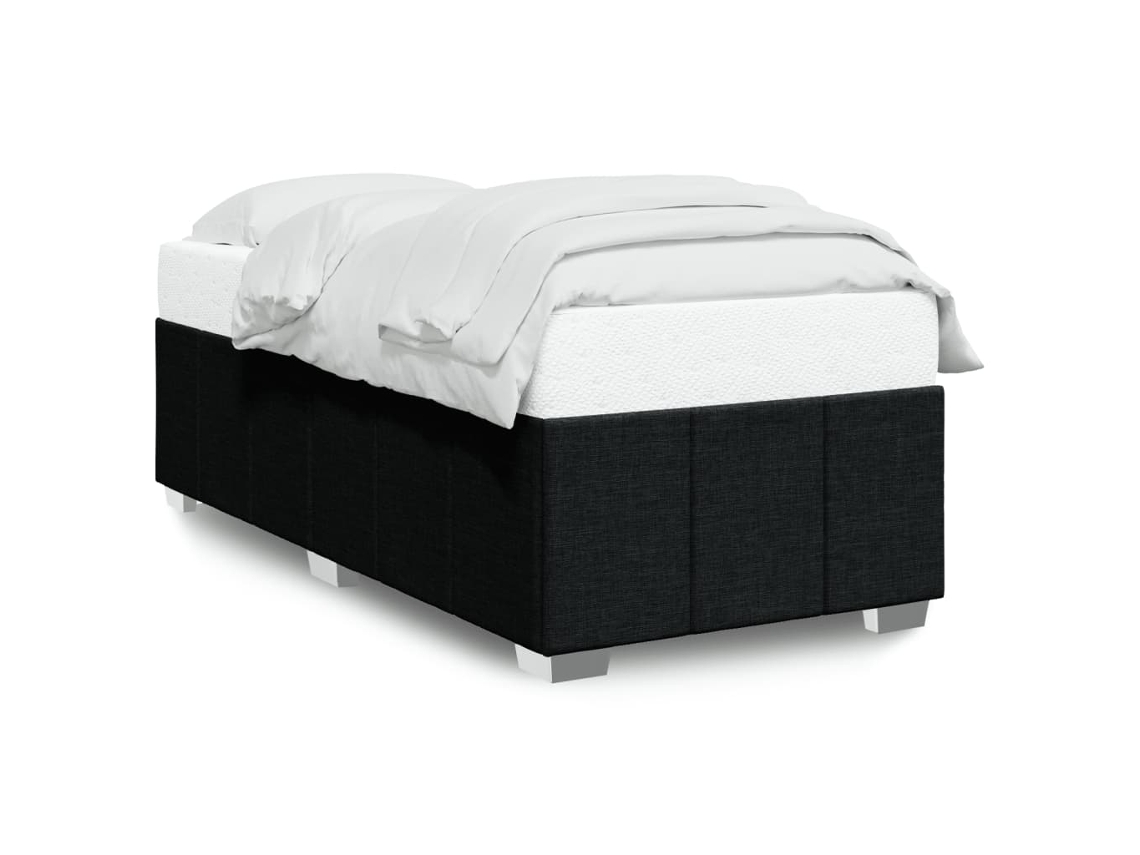 Estrutura de Cama Sem Colchão 80x200 Cm Tecido Preto MAISON EXCLUSIVE