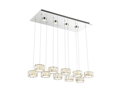 Suspensão Linear Globo Iluminação Amur Metal Chrome Led