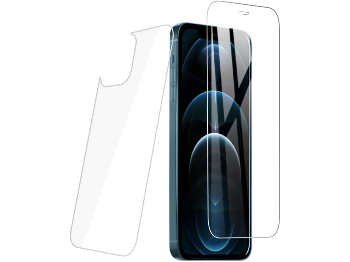 Kit 2 Películas De Ecrã Vidro Temperado Para Iphone 12, Transparente Elysve