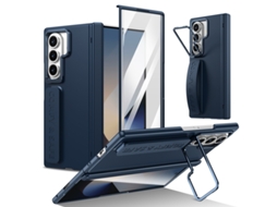 Capa Para Samsung Galaxy Z Fold 7 Protetor Ecrã Dobradiça Alça Azul Czhhmart