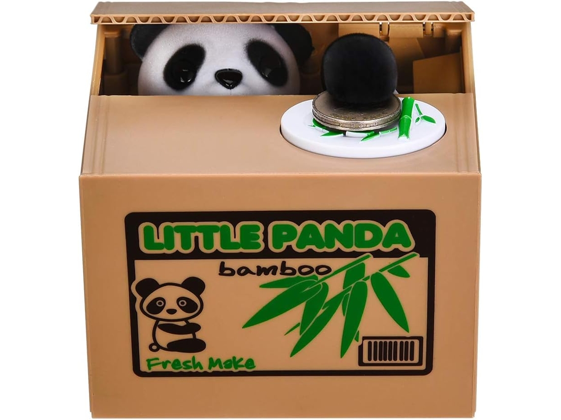 Cofrinho Panda Automático Crianças Moedas