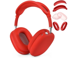 Capa de Silicone para Airpods Max, Tpu Macio À Prova de Choque e Arranhões, Conjunto de 4 Peças. Vermelho CZHHMART