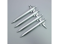 2026 plumas de Tinta Gel Wabjtam Con Pie de Rey, Ferramenta de Medição Régua Plástica, Presente para Crianças 4pcs Prata