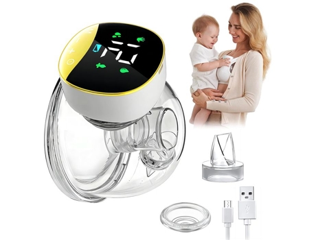 Bomba tira leite elétrica com modo de massagem, tela sensível ao toque LED, 4 modos (12 níveis de sucção) recarregável, confortável XPREEN
