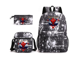 Conjunto de 3 Peças Mochila Escolar Homem aranha, Ideal para Crianças, Educativo, Durável, Perfeito para Crianças, Educativo, Divertido STELASPLEN