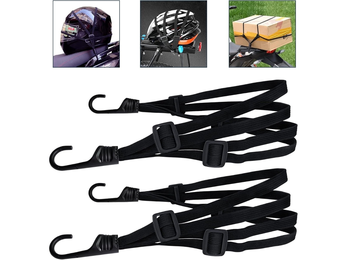 Tensor elástico AQUAFORGE com gancho, preto, 60cm, 2 peças