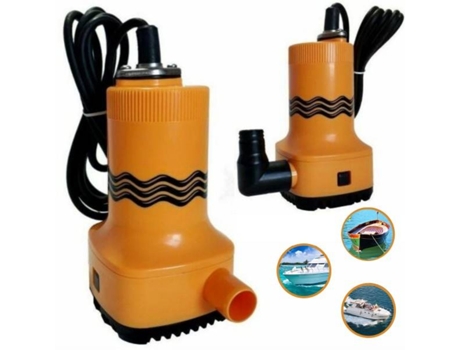 Bomba de Drenagem Submersível Automática 12V 70 Lt/Min 50W Bote Auxiliar Água Tradeox