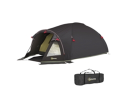 Tenda Túnel 2 Pessoas com Janelas Laterais e Gancho, poliéster 190t e PE, 3.3x1.9x1.2 m, preto BTFORUS