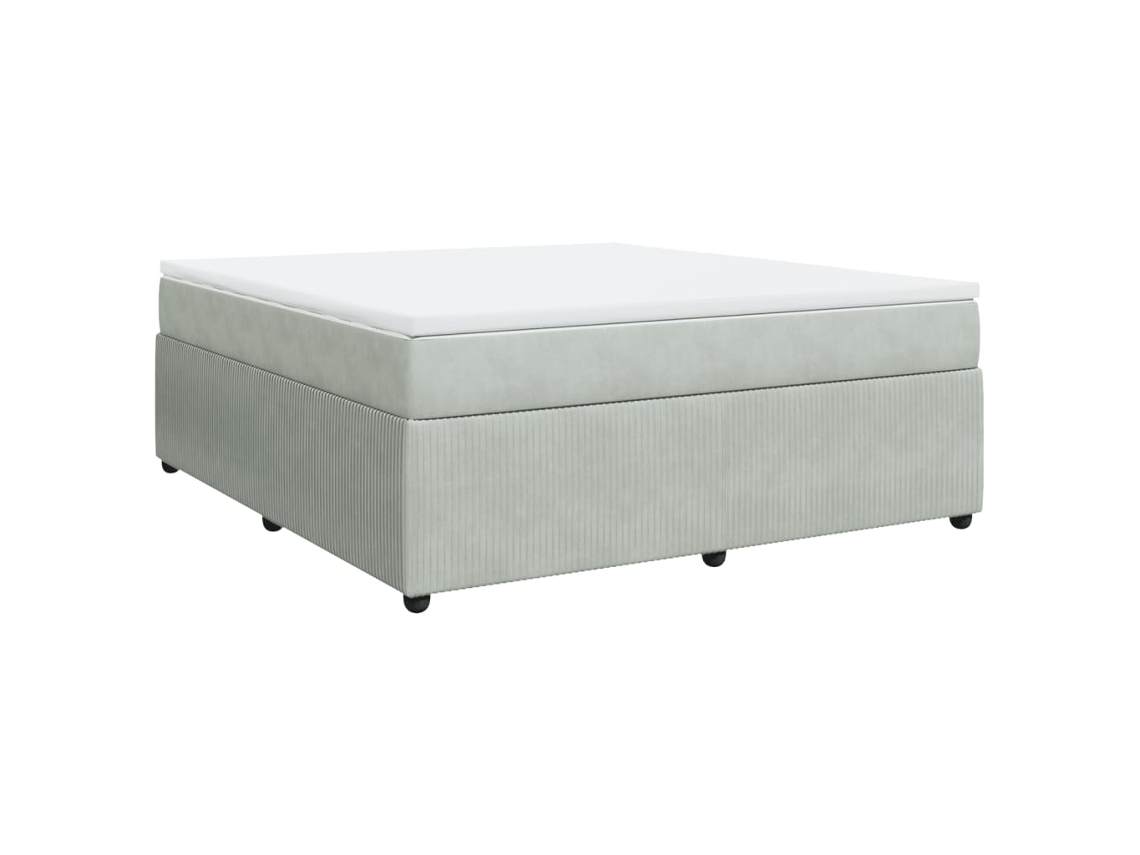 Box Spring Bed, Box Spring Beds Vidaxl Cinzeto Veludo (180 X 200 Cm)