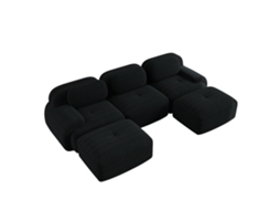 Sofá U Modular Em Veludo Premium, Sem Montagem, Antiderrapante E Amigo Dos Animais, Braços Largos, Almofadas 32d Para Sala E Escritório