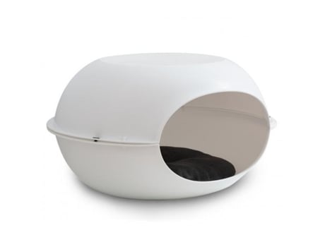 Casota Plastico Luna Branco com Colchâo