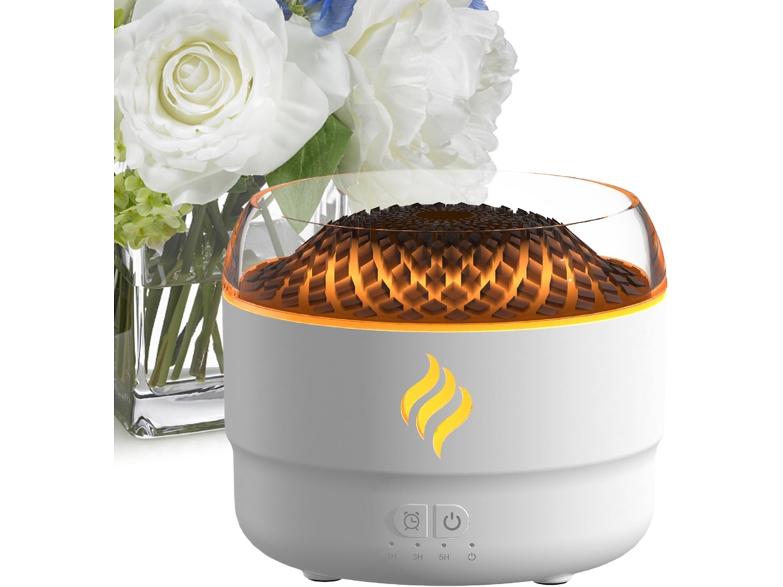 Umidificador De Névoa Refrescante Com Chama E Purificador Ar Para Aromaterapia Em Ambientes Internos