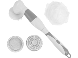 Escova De Banho Elétrica Multifuncional Em Abs Com Orifício Para Pendurar, Escova De Massagem Corporal Para Viagem