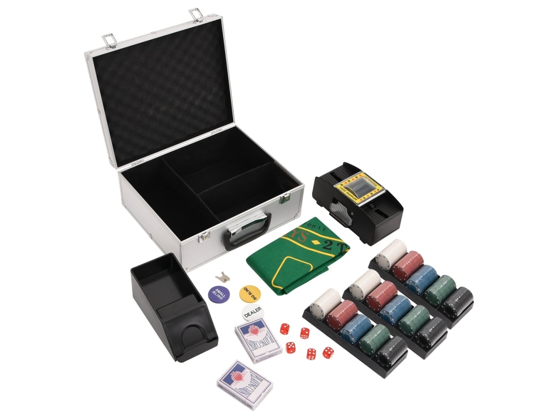 Vidaxl Conjunto De Fichas De Póquer 300 Pcs 4 G