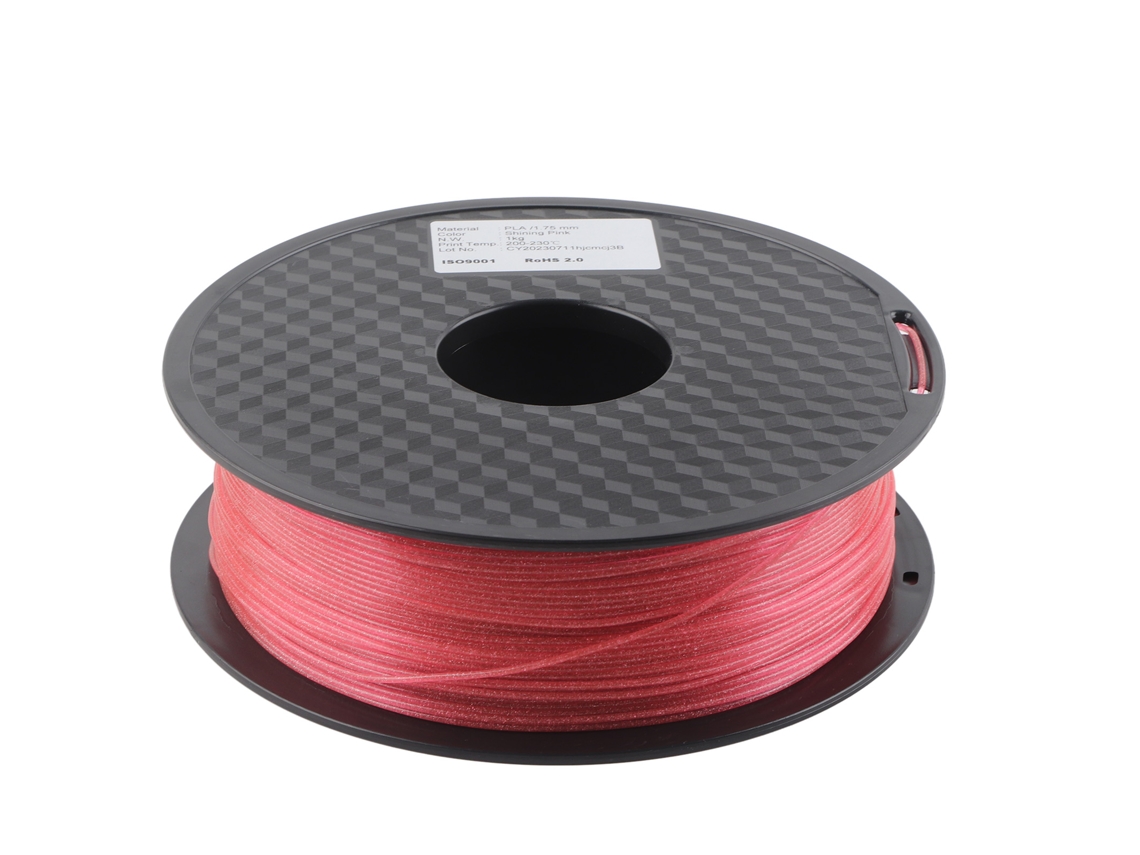 Fio De Impressora 3d Pla Seda Rosa Glitter 1.75mm Consumível De Impressão 30‑70mm/s